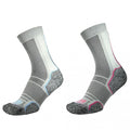 Front - 1000 Mile Womens/Ladies Trek Anatomical Recycled Socks (Pack of 2)