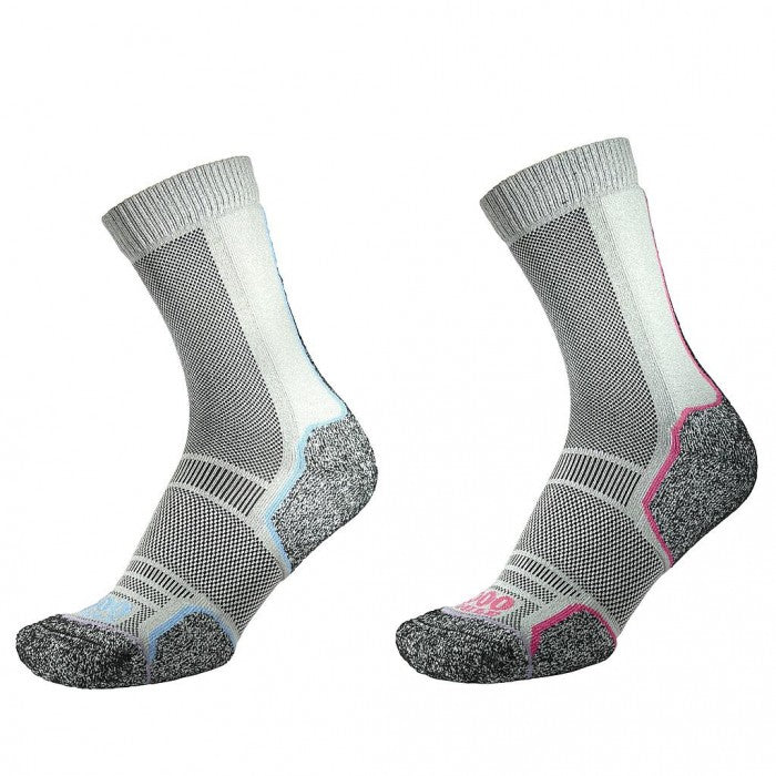 Front - 1000 Mile Womens/Ladies Trek Anatomical Recycled Socks (Pack of 2)