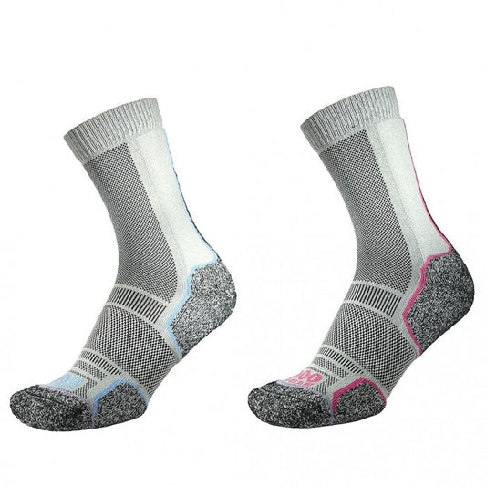 Front - 1000 Mile Womens/Ladies Trek Anatomical Recycled Socks (Pack of 2)