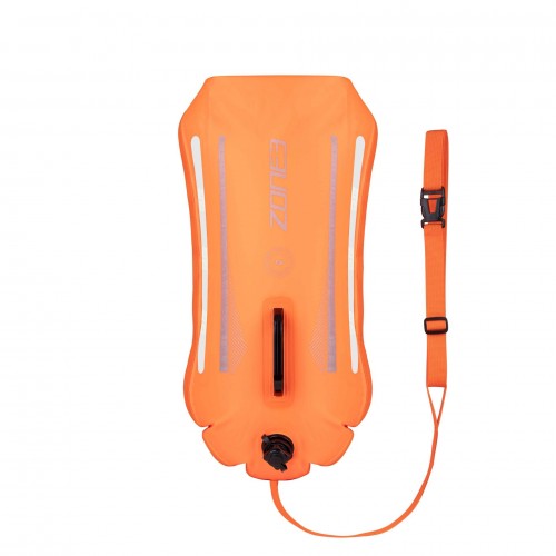 Front - Zone3 High-Vis 2 LED Lights Recycled Safety Buoy & Dry Bag