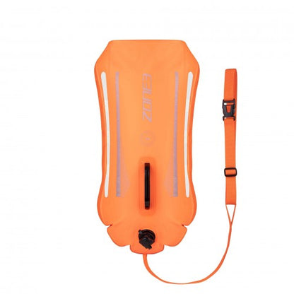 Front - Zone3 High-Vis 2 LED Lights Recycled Safety Buoy & Dry Bag