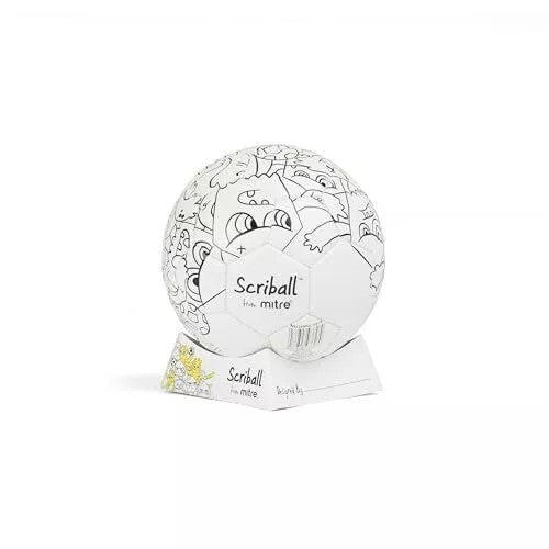 White-Black - Lifestyle - Mitre Scriball Customisable Handball