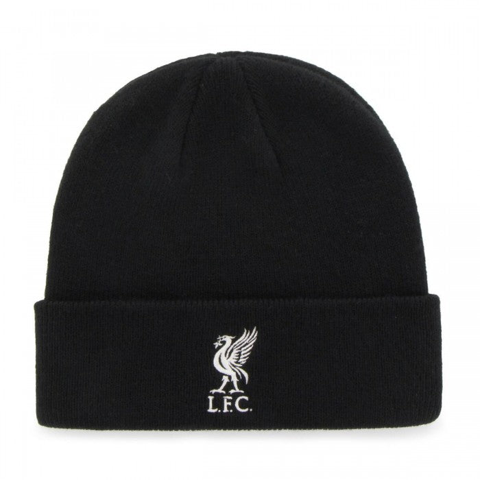 Front - 47 Childrens/Kids Liverpool FC Knitted Cuffed Beanie