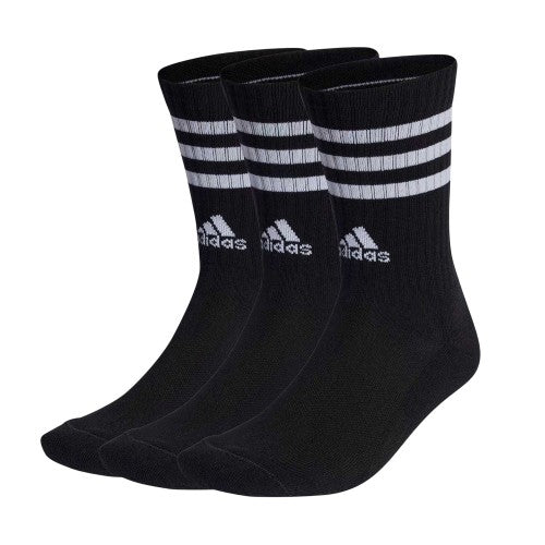 Front - Adidas Unisex Adult Cushioned Crew Socks (Pack of 3)