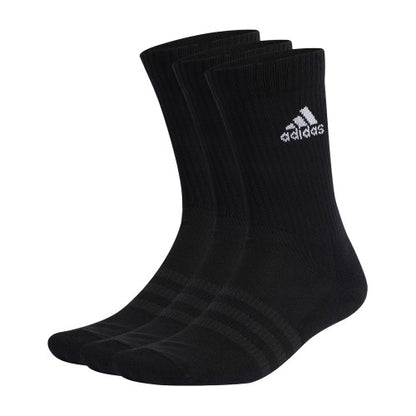Front - Adidas Unisex Adult Crew Socks (Pack of 3)