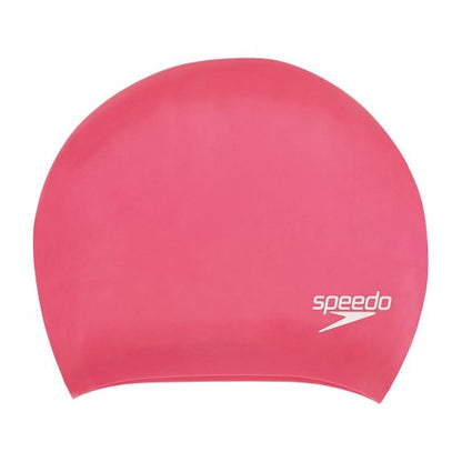 Front - Speedo Unisex Adult Long Hair Silicone Swim Cap