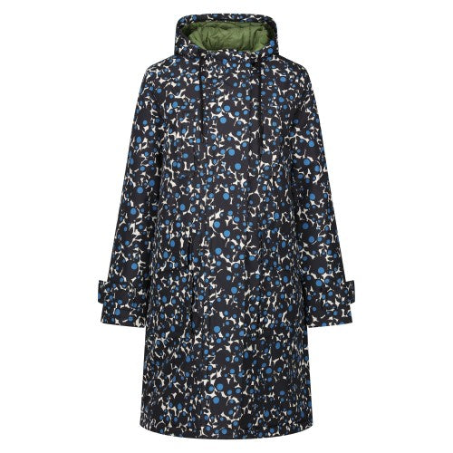 Front - Regatta Womens/Ladies Orla Kiely Berry Bubble Longline Waterproof Jacket