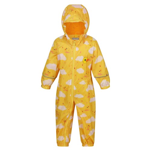 Front - Regatta Childrens/Kids Pebbles The Duck Waterproof Puddle Suit