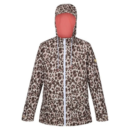 Front - Regatta Womens/Ladies Bayletta Leopard Print Waterproof Jacket