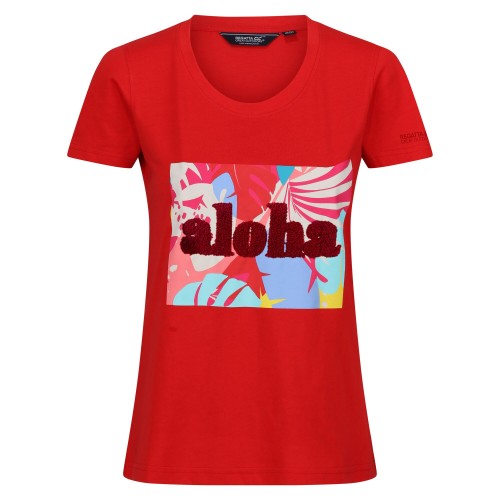 Front - Regatta Womens/Ladies Filandra VIII Tropical Leaves T-Shirt