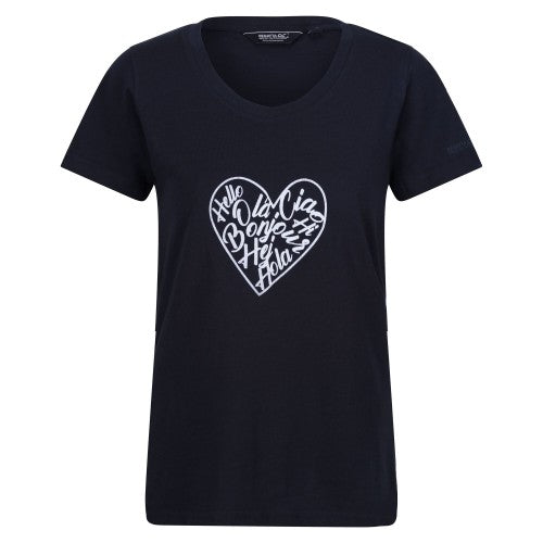 Front - Regatta Womens/Ladies Filandra VIII Amore Heart T-Shirt