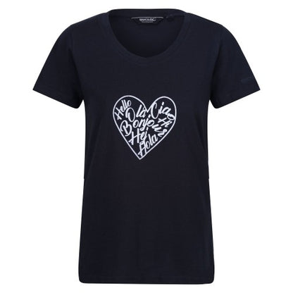 Front - Regatta Womens/Ladies Filandra VIII Amore Heart T-Shirt