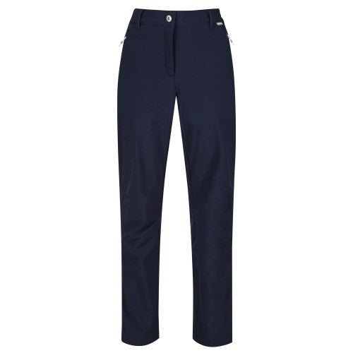 Front - Regatta Great Outdoors Womens/Ladies Geo Softshell II Regular Leg Trousers
