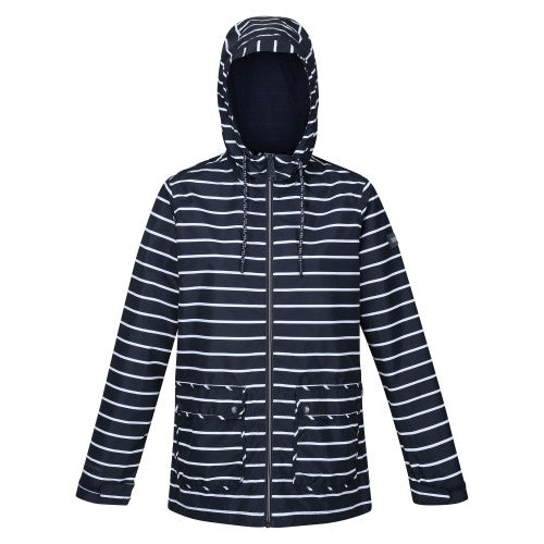 Front - Regatta Womens/Ladies Bayletta Striped Waterproof Jacket