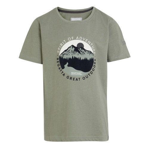 Front - Regatta Childrens/Kids Bosley VII Graphic Print T-Shirt