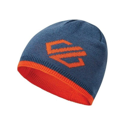 Front - Dare 2B Childrens/Kids Frequent Logo Knitted Reversible Beanie