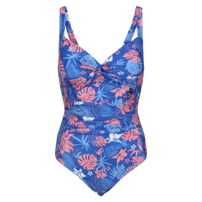 Front - Regatta Womens/Ladies Sakari Family Hawaiian Tummy Control One Piece Swimsuit