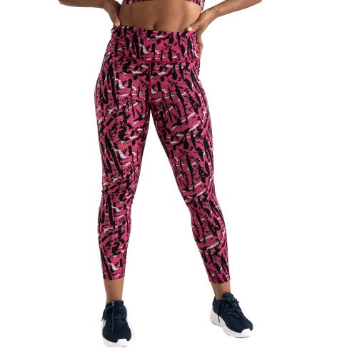 Front - Regatta Womens/Ladies Influential Zebra Print Gym Leggings