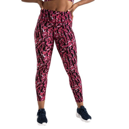 Front - Regatta Womens/Ladies Influential Zebra Print Gym Leggings