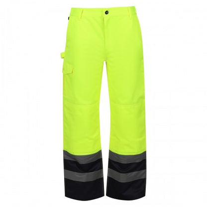 Front - Regatta Mens Pro Hi-Vis Cargo Trousers