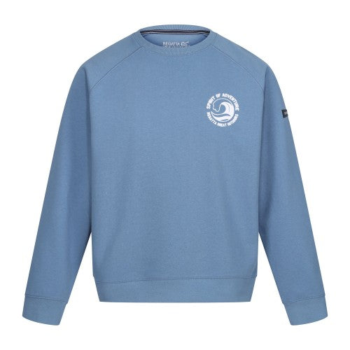 Front - Regatta Mens Nithsdale Wave Crew Neck Sweatshirt