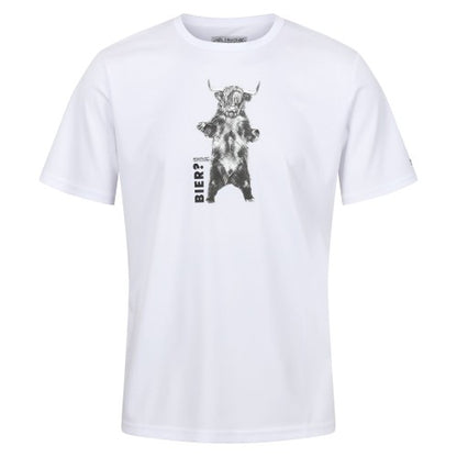 Front - Regatta Mens Fingal Slogan III Bier Highland Cow T-Shirt