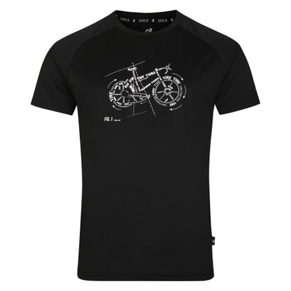 Front - Dare 2B Mens Tech Bicycle T-Shirt