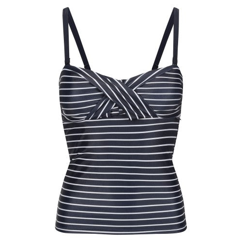 Front - Regatta Womens/Ladies Aceana III Striped Tankini Top