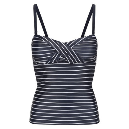 Front - Regatta Womens/Ladies Aceana III Striped Tankini Top