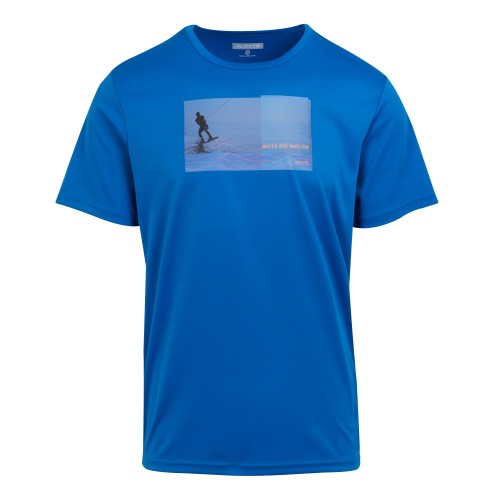 Front - Regatta Mens Fingal Slogan III Reite Die Wellen T-Shirt