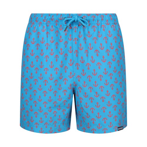 Front - Regatta Mens Loras Anchor Swim Shorts