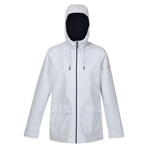 Front - Regatta Womens/Ladies Giovanna Fletcher - Bayletta Ticking Stripe Waterproof Jacket
