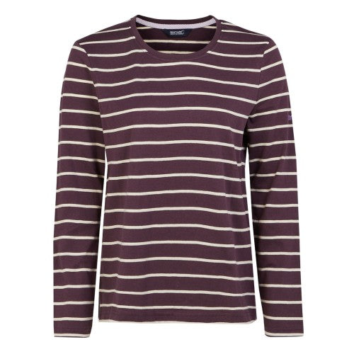 Front - Regatta Womens/Ladies Federica II Stripe Long-Sleeved T-Shirt