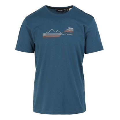 Front - Regatta Mens Cline IX Graphic Print T-Shirt