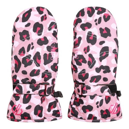 Front - Dare 2B Childrens/Kids Jovial Cheetah Print Mittens