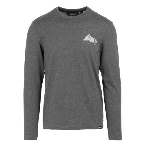 Front - Regatta Mens Maylow Mountain Long-Sleeved T-Shirt