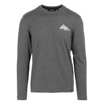 Front - Regatta Mens Maylow Mountain Long-Sleeved T-Shirt