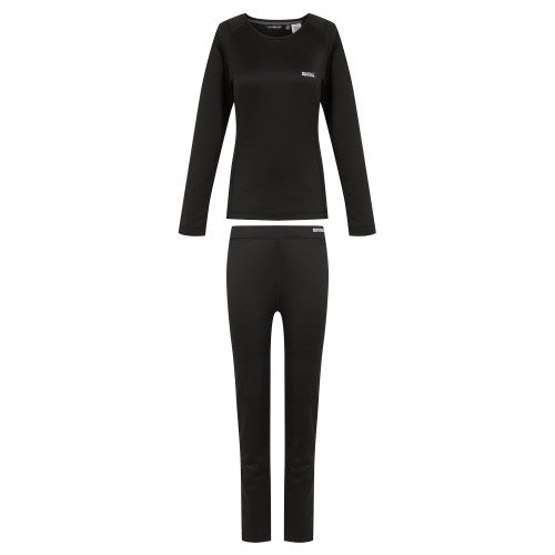 Front - Regatta Womens/Ladies Plain Thermal Base Layer Set
