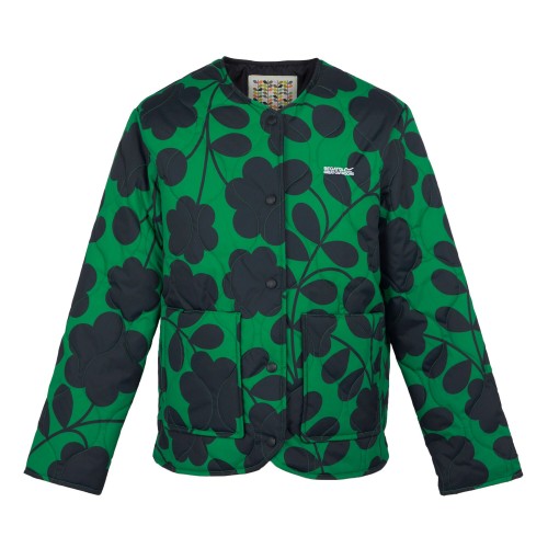 Front - Regatta Womens/Ladies Orla Kiely Floral Quilted Summer Jacket
