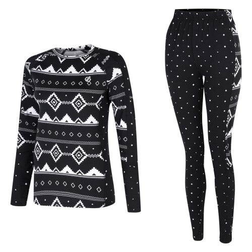 Front - Dare 2B Womens/Ladies Exchange III Fair Isle Base Layer Set