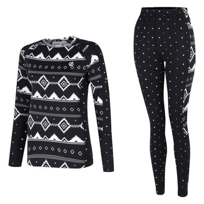 Front - Dare 2B Womens/Ladies Exchange III Fair Isle Base Layer Set