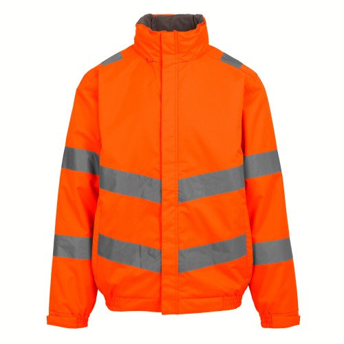 Front - Regatta Professional Mens Pro Contract Dover Hi-Vis Jacket