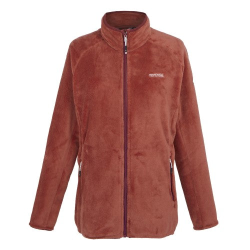 Front - Regatta Womens/Ladies Lakara Fluffy Full Zip Fleece Jacket