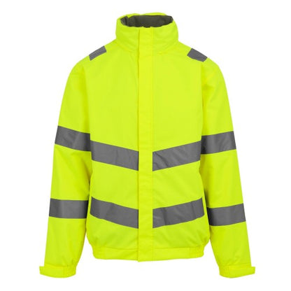 Front - Regatta Professional Mens Pro Contract Dover Hi-Vis Jacket