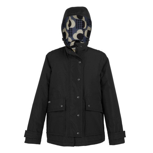 Front - Regatta Womens/Ladies Orla Kiely Rain Cloud Mid Length Waterproof Jacket