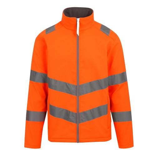 Front - Regatta Professional Mens 2 Layer Hi-Vis Soft Shell Jacket