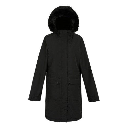 Front - Regatta Womens/Ladies Faux Fur Trim Parka