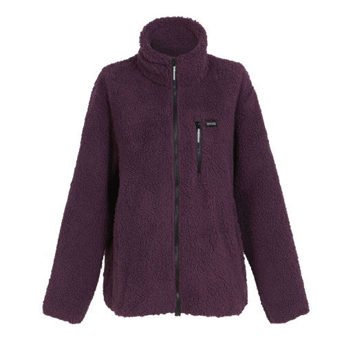 Front - Regatta Womens/Ladies Ria Fluffy Full Zip Fleece Jacket