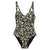 Front - Regatta Womens/Ladies Sakari Leopard Print Tummy Control One Piece Swimsuit