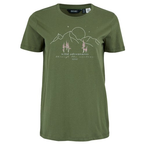 Front - Regatta Womens/Ladies Filandra VX Wild Adventures T-Shirt